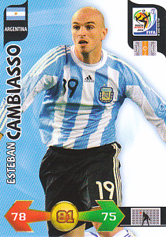 Esteban Cambiasso Argentina Panini 2010 World Cup #13